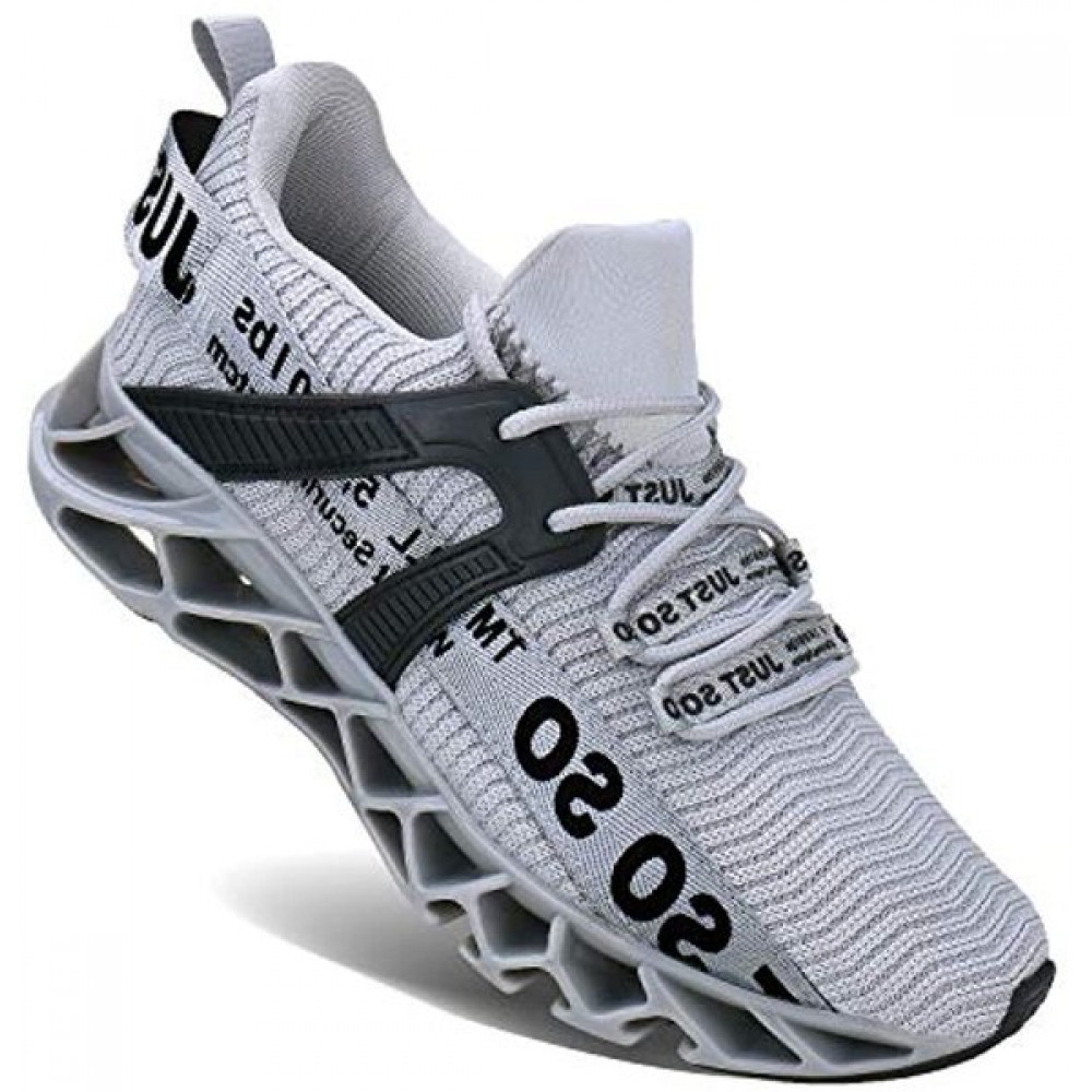 Men's Athletic Walking and Running Tennis Shoes Fashion Sneakers Grey